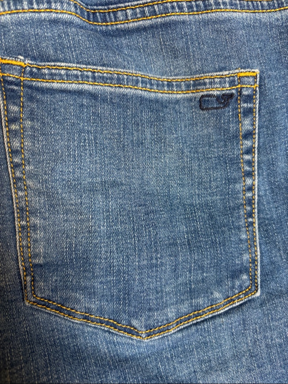 Vineyard Vines Medium Blue Rolled-Hem Denim Shorts (0034) - Picture 3 of 3